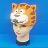 หมวกสัตว์-123 หมวกสัตว์แฟนซี หมวกเสือ2017(ส้ม)